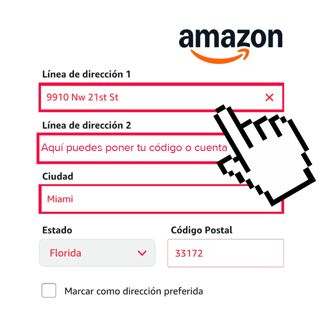 ¿Como debe de colocar tu dirección de casillero.?